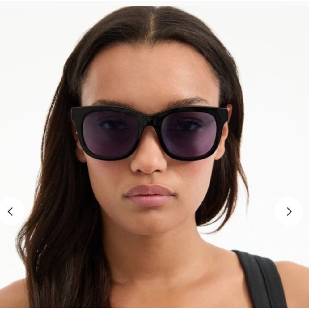 Veronica Beard Jane Square Frame Sunglasses Black NWB - Picture 4 of 9
